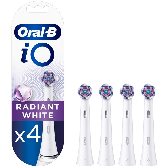 Oral B Borsthuvud iO Radiant White 4s in de groep BEAUTY & HEALTH / Mondverzorging / Elektrische tandenborstels bij TP E-commerce Nordic AB (C14134)
