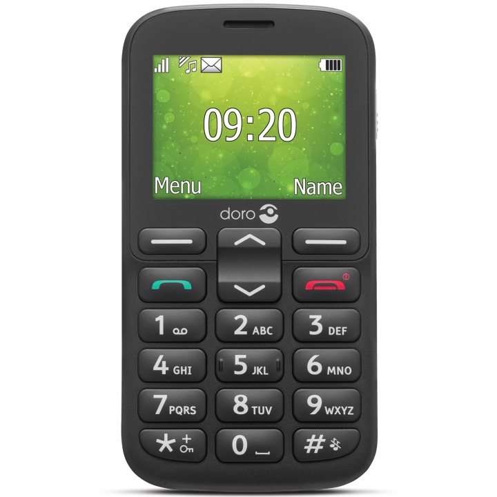 Doro 1382 2G Svart in de groep SMARTPHONE & TABLETS / Mobiele telefoons & smartphones bij TP E-commerce Nordic AB (C14171)