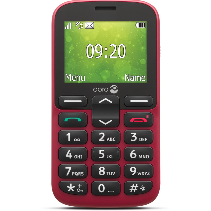 Doro 1382 2G Röd in de groep SMARTPHONE & TABLETS / Mobiele telefoons & smartphones bij TP E-commerce Nordic AB (C14172)