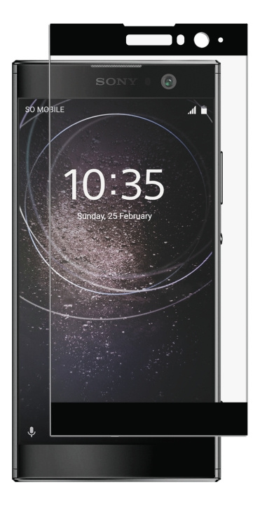 Panzer Sony Xperia XA2, Curved Glass, Black in de groep SMARTPHONE & TABLETS / Mobielbescherming / Sony bij TP E-commerce Nordic AB (C14491)