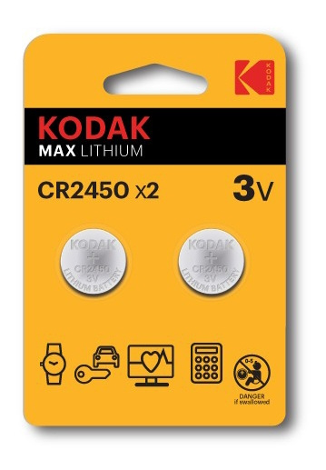 Kodak Kodak Max lithium CR2450 battery (2 pack) in de groep HOME ELECTRONICS / Batterijen & Opladers / Batterijen / Knoopcel bij TP E-commerce Nordic AB (C14522)