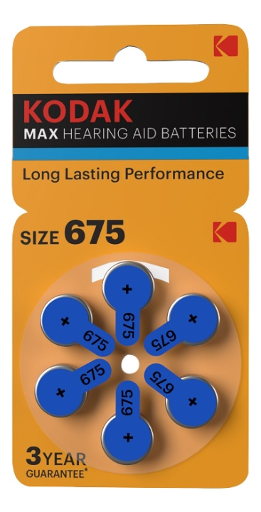 Kodak hearing aid P675 battery (6 pack) in de groep HOME ELECTRONICS / Batterijen & Opladers / Batterijen / Gehoorbatterijen bij TP E-commerce Nordic AB (C14525)