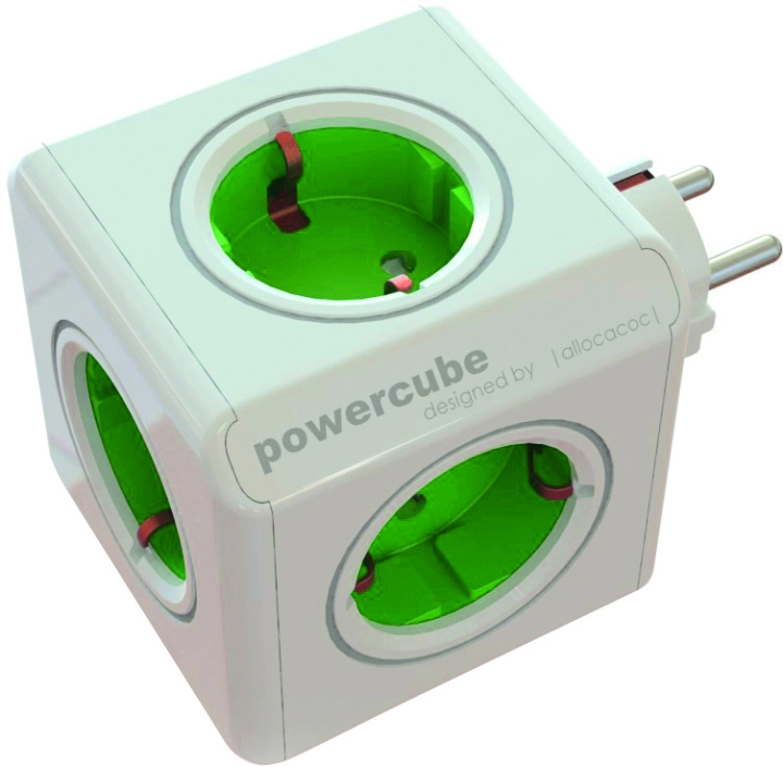 PowerCube Original 5 uttag Grön in de groep HUISHOUDEN & TUIN / Elektriciteit & Verlichting / Stekkerblokken bij TP E-commerce Nordic AB (C14606)