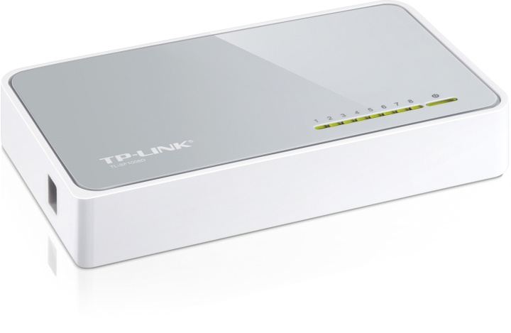 TP-LINK nätverksswitch, 8-ports, 10/100 Mbps, RJ45, Auto MDI/MDIX in de groep COMPUTERS & RANDAPPARATUUR / Netwerk / Schakelaars / 10/100Mbps bij TP E-commerce Nordic AB (C14700)