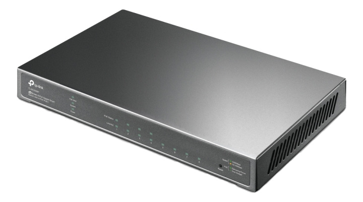 TP-Link JetStream™ 8-Port Gigabit Smart Switch with 4-Port PoE+ in de groep COMPUTERS & RANDAPPARATUUR / Netwerk / Schakelaars / 10/100/1000Mbps bij TP E-commerce Nordic AB (C14703)