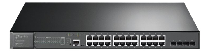 TP-Link JetStream™ 28-Port Gigabit L2+ Managed Switch with 24-Port PoE in de groep COMPUTERS & RANDAPPARATUUR / Netwerk / Schakelaars / 10/100/1000Mbps bij TP E-commerce Nordic AB (C14706)