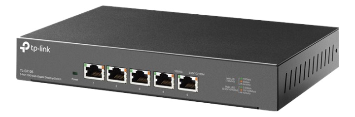 TP-Link 5-Port 10G Multi-Gigabit Desktop Switch in de groep COMPUTERS & RANDAPPARATUUR / Netwerk / Schakelaars / 10/100/1000Mbps bij TP E-commerce Nordic AB (C14712)