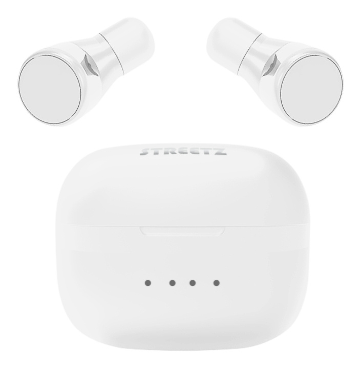STREETZ True Wireless stay-in-ear, dual earbuds, charge case, white in de groep HOME ELECTRONICS / Audio & Beeld / Koptelefoon & Accessoires / Koptelefoon bij TP E-commerce Nordic AB (C14723)