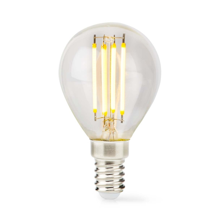 Nedis LED-Filamentlamp E14 | G45 | 4.5 W | 470 lm | 2700 K | Dimbaar | Warm Wit | Retrostijl | 1 Stuks | Doorzichtig in de groep HOME ELECTRONICS / Verlichting / LED-lampen bij TP E-commerce Nordic AB (C14784)