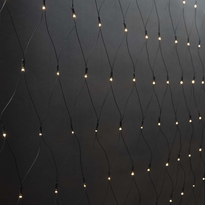 Nedis Decoratieve Net Verlichting | Warm Wit | 160 LED\'s | 2 x 1 m | Licht effecten: 7 | Binnen & Buiten | Netvoeding in de groep HOME ELECTRONICS / Verlichting / LED strips bij TP E-commerce Nordic AB (C14804)