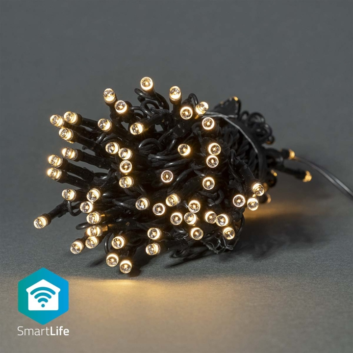 Nedis SmartLife-kerstverlichting | Koord | Wi-Fi | Warm Wit | 50 LED\'s | 5.00 m | Android™ / IOS in de groep HUISHOUDEN & TUIN / Smart home / Slimme verlichting bij TP E-commerce Nordic AB (C14818)