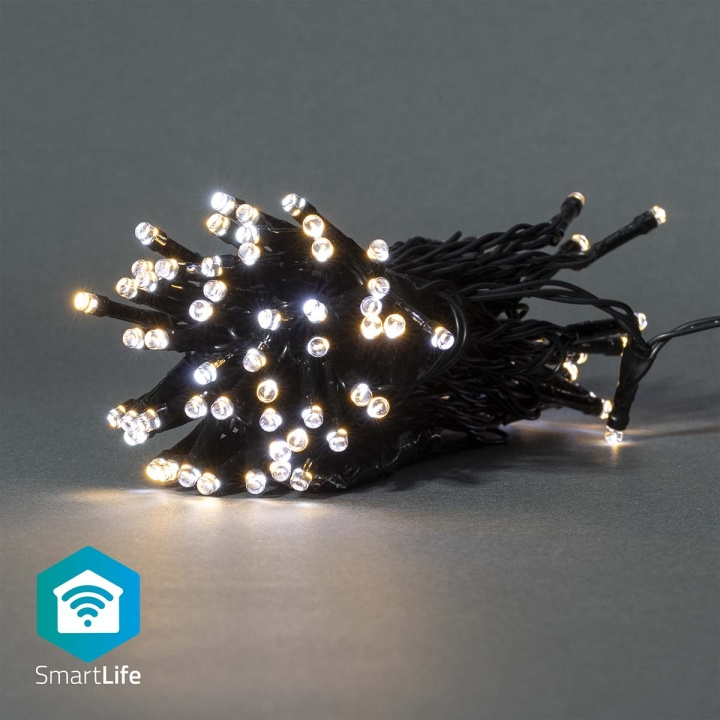 Nedis SmartLife-kerstverlichting | Koord | Wi-Fi | Warm tot Koel Wit | 50 LED\'s | 5.00 m | Android™ / IOS in de groep HUISHOUDEN & TUIN / Smart home / Slimme verlichting bij TP E-commerce Nordic AB (C14822)