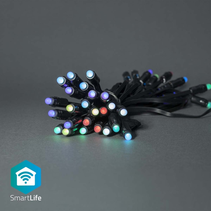 Nedis SmartLife-kerstverlichting | Feestverlichting | Wi-Fi | RGB | 48 LED\'s | 10.80 m | Android™ / IOS in de groep HUISHOUDEN & TUIN / Smart home / Slimme verlichting bij TP E-commerce Nordic AB (C14829)