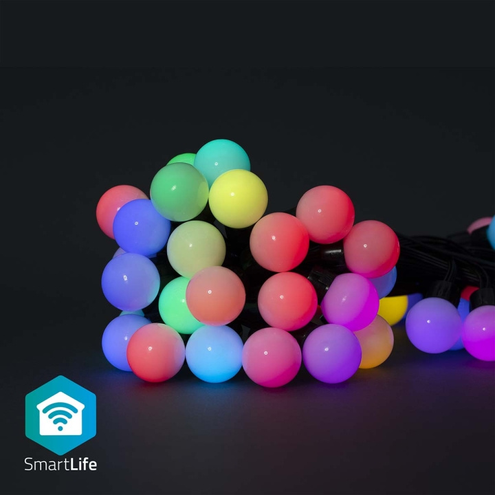 Nedis SmartLife Decoratieve Verlichting | Feestverlichting | Wi-Fi | RGB | 48 LED\'s | 10.8 m | Android™ / IOS | Diameter bulb: 30 mm in de groep HUISHOUDEN & TUIN / Smart home / Slimme verlichting bij TP E-commerce Nordic AB (C14830)