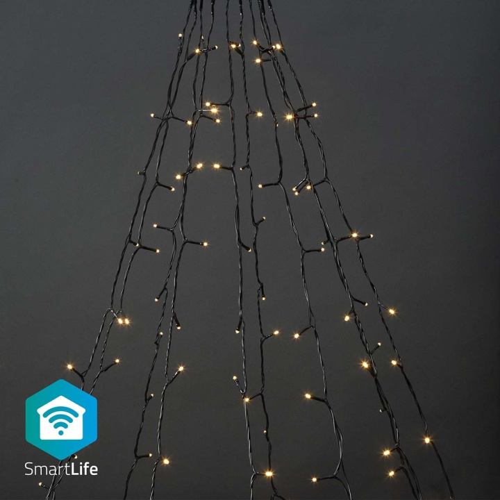 Nedis SmartLife-kerstverlichting | Boom | Wi-Fi | Warm Wit | 200 LED\'s | 20.0 m | 10 x 2 m | Android™ / IOS in de groep HUISHOUDEN & TUIN / Smart home / Slimme verlichting bij TP E-commerce Nordic AB (C14833)