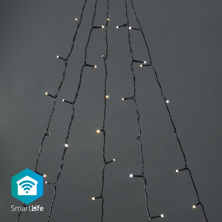 Nedis SmartLife-kerstverlichting | Boom | Wi-Fi | Warm tot Koel Wit | 200 LED\'s | 20.0 m | 5 x 4 m | Android™ / IOS in de groep HOME ELECTRONICS / Verlichting / Kerstverlichting bij TP E-commerce Nordic AB (C14836)