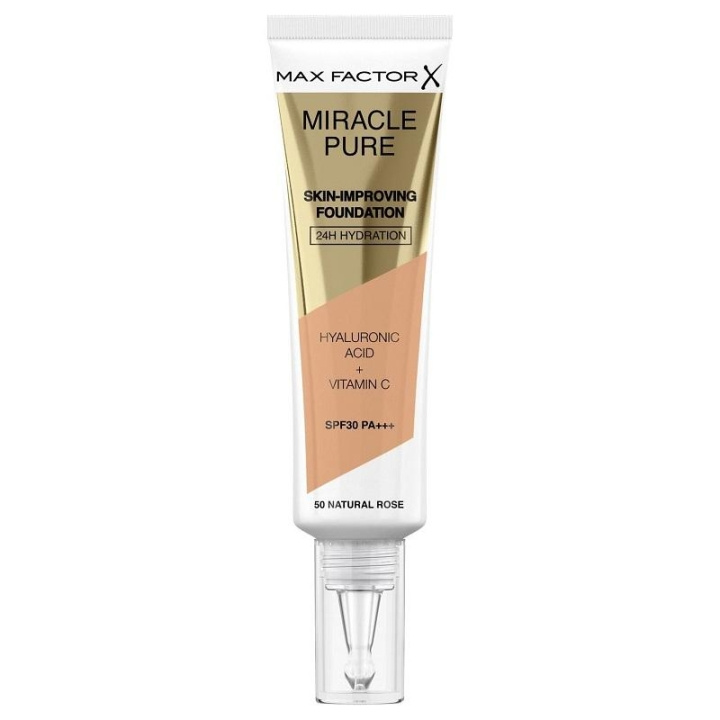 Max Factor Miracle Pure Skin-Improving Foundation 50 Natural Rose 30ml in de groep BEAUTY & HEALTH / Makeup / Make-up gezicht / Foundation bij TP E-commerce Nordic AB (C15019)