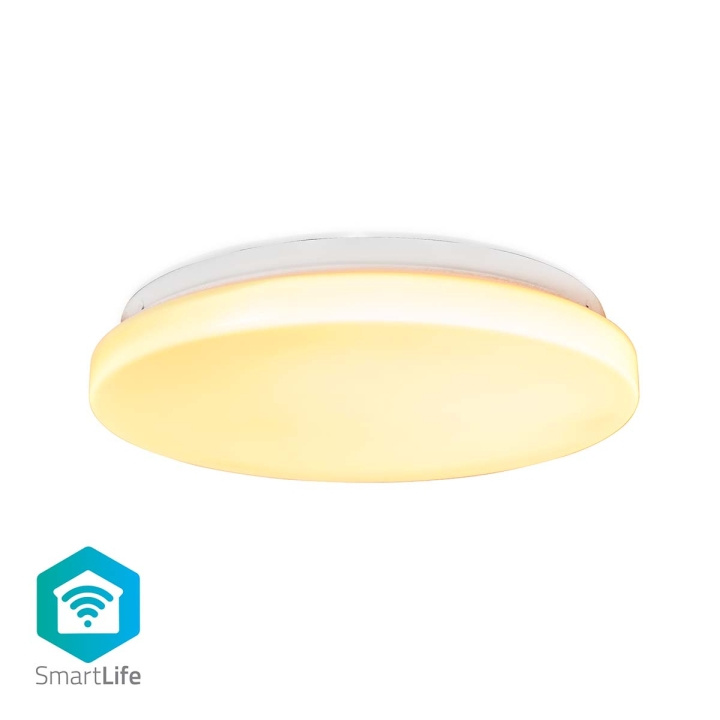 Nedis SmartLife Plafondlamp | Wi-Fi | RGB / Warm tot Koel Wit | Rond | Diameter: 260 mm | 1820 lm | 3000 - 6500 K | IP20 | Energieklasse: F | Android™ / IOS in de groep HOME ELECTRONICS / Verlichting / Plafondverlichting bij TP E-commerce Nordic AB (C15076)