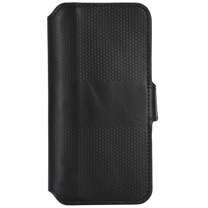 Krusell Leather Phone Wallet iPhone 14 Svart in de groep SMARTPHONE & TABLETS / Mobielbescherming / Apple / iPhone 14 bij TP E-commerce Nordic AB (C15369)