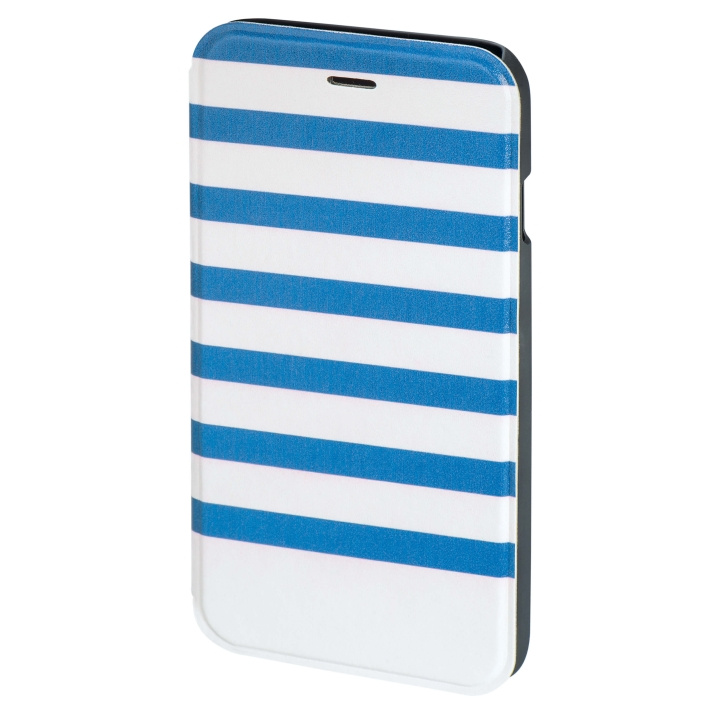 HAMA Mobilewallet DesignLine iPhone6/6S Stripe Blue/white in de groep SMARTPHONE & TABLETS / Mobielbescherming / Apple / iPhone 6/6S bij TP E-commerce Nordic AB (C15487)