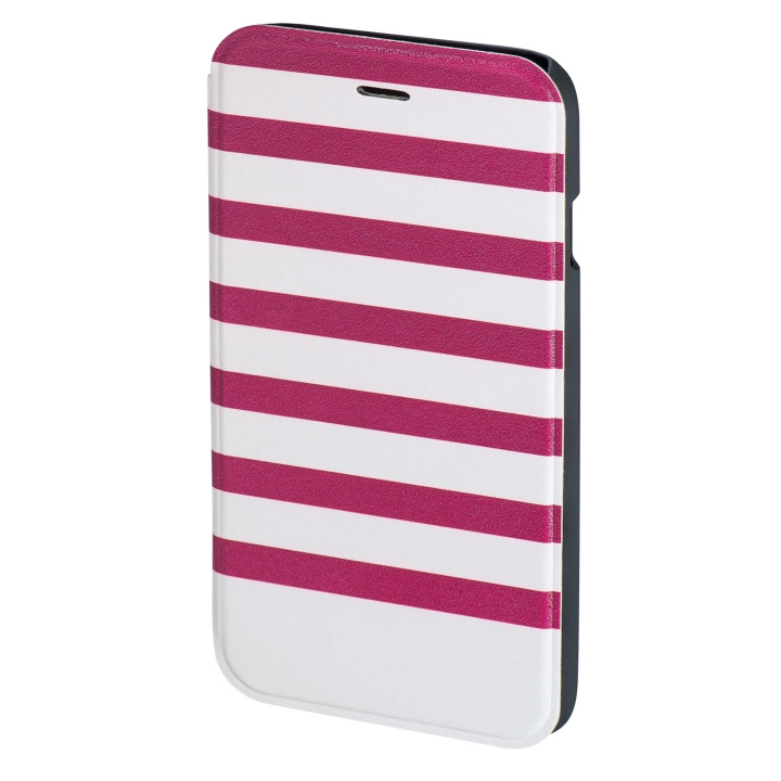 HAMA Mobilewallet DesignLine iPhone6/6S Stripe Pink/white in de groep SMARTPHONE & TABLETS / Mobielbescherming / Apple / iPhone 6/6S bij TP E-commerce Nordic AB (C15488)