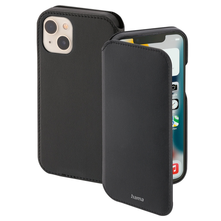 MagLine Case for Apple iPhone 13 Black in de groep SMARTPHONE & TABLETS / Mobielbescherming / Apple / iPhone 13 / Wallet Case bij TP E-commerce Nordic AB (C15539)