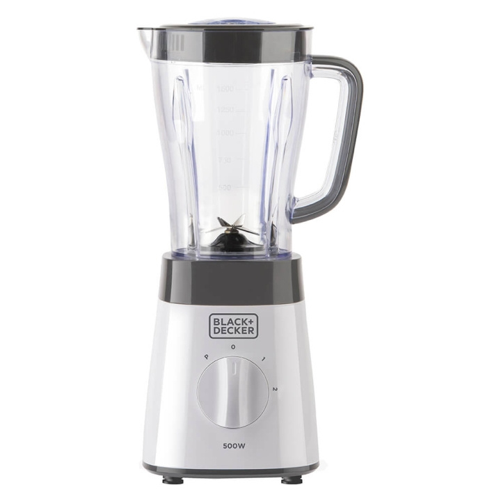 BLACK+DECKER Jar Blender 500W White in de groep HUISHOUDEN & TUIN / Huishoudelijke apparaten / Keukentools & -apparatuur / Mixers & Blenders bij TP E-commerce Nordic AB (C15603)