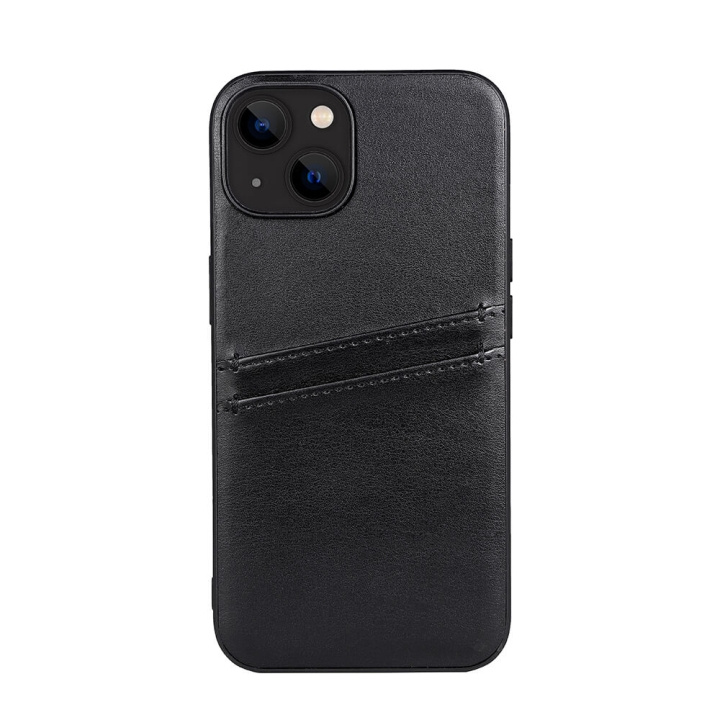 Phone Case PU Black - iPhone 13/14 in de groep SMARTPHONE & TABLETS / Mobielbescherming / Apple / iPhone 14 bij TP E-commerce Nordic AB (C15701)