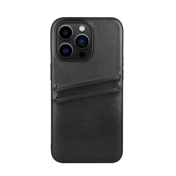 Phone Case PU Black - iPhone 14 Pro in de groep SMARTPHONE & TABLETS / Mobielbescherming / Apple / iPhone 14 bij TP E-commerce Nordic AB (C15703)