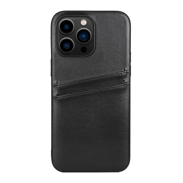 Phone Case PU Black - iPhone 14 Pro Max in de groep SMARTPHONE & TABLETS / Mobielbescherming / Apple / iPhone 14 bij TP E-commerce Nordic AB (C15704)