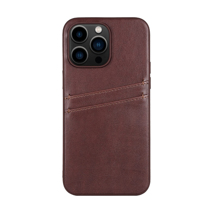 Phone Case PU Brown - iPhone 14 Pro Max in de groep SMARTPHONE & TABLETS / Mobielbescherming / Apple / iPhone 14 bij TP E-commerce Nordic AB (C15708)