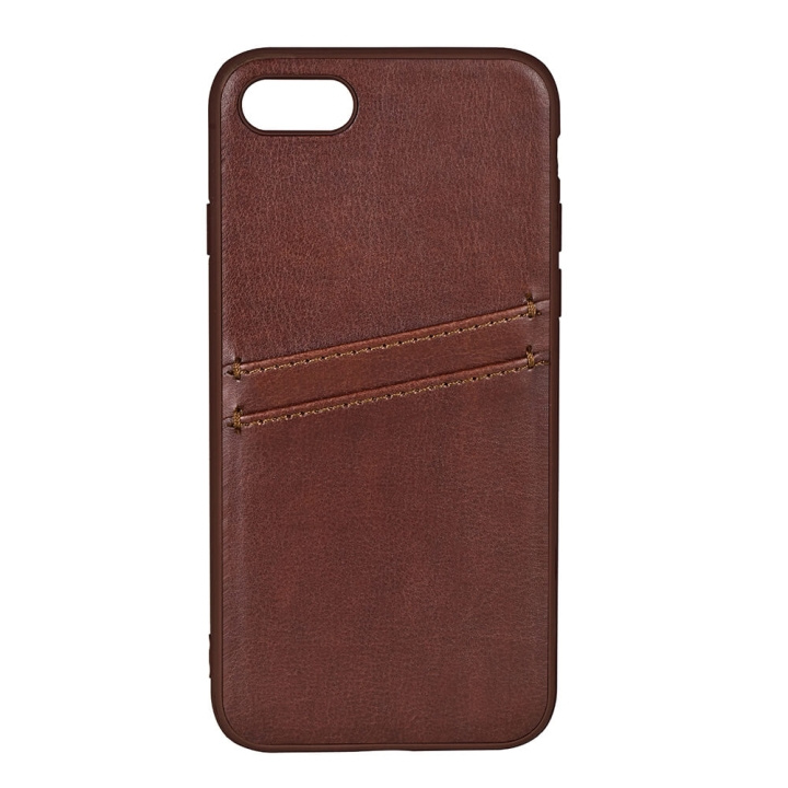 Phone Case PU Brown - iPhone 7/8/SE in de groep SMARTPHONE & TABLETS / Mobielbescherming / Apple / iPhone 8 / Hoesjes bij TP E-commerce Nordic AB (C15719)