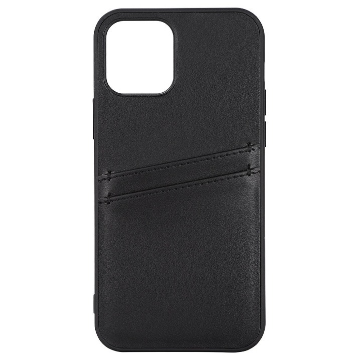 Phone case PU 2 Card iPhone 12/12 Pro Black in de groep SMARTPHONE & TABLETS / Mobielbescherming / Apple / Hobbykleuren / Tanden bleken thuis bij TP E-commerce Nordic AB (C15720)