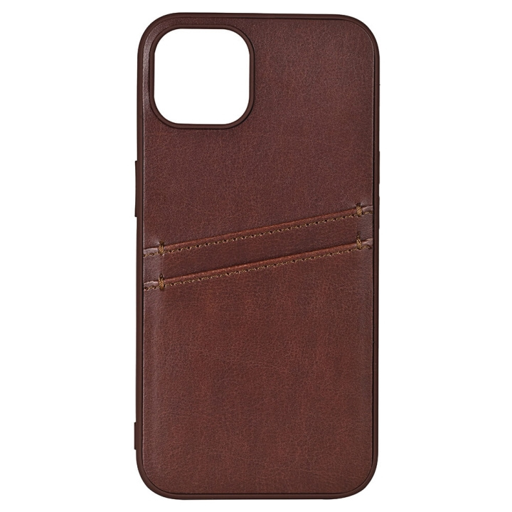 Phone Case PU Brown - iPhone 13 in de groep SMARTPHONE & TABLETS / Mobielbescherming / Apple / iPhone 13 / Hoesjes bij TP E-commerce Nordic AB (C15723)