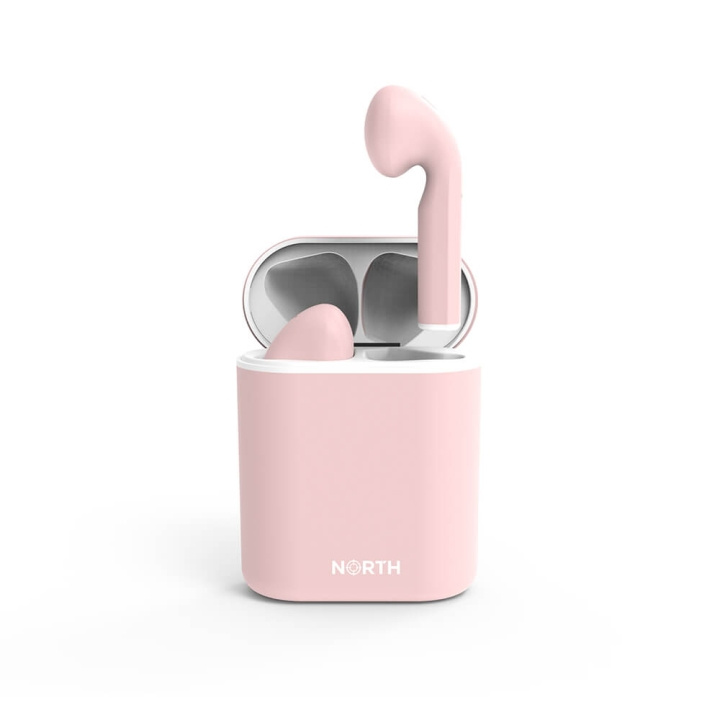 NORTH True Wireless Hörlur TOUCH ONE Rosa TWS in de groep HOME ELECTRONICS / Audio & Beeld / Koptelefoon & Accessoires / Koptelefoon bij TP E-commerce Nordic AB (C15808)