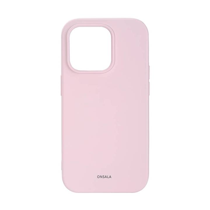 Phone Case Silicone Chalk Pink - iPhone 14 Pro in de groep SMARTPHONE & TABLETS / Mobielbescherming / Apple / iPhone 14 bij TP E-commerce Nordic AB (C15851)