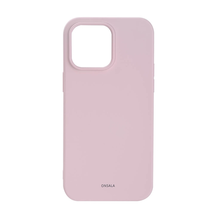 Phone Case Silicone Chalk Pink - iPhone 14 Pro Max in de groep SMARTPHONE & TABLETS / Mobielbescherming / Apple / iPhone 14 bij TP E-commerce Nordic AB (C15852)