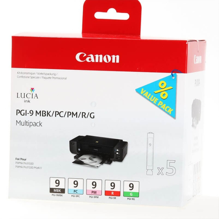 Ink 1033B013 PGI-9 MBK/PC/PM/R/G in de groep COMPUTERS & RANDAPPARATUUR / Printers & Accessoires / Inkt & Toner / Inktpatronen / Canon bij TP E-commerce Nordic AB (C15981)