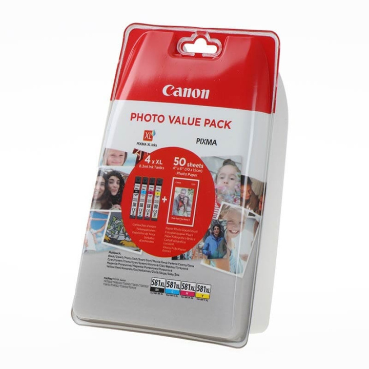 Ink 2052C004 CLI-581XL Multipack + Paper in de groep COMPUTERS & RANDAPPARATUUR / Printers & Accessoires / Inkt & Toner / Inktpatronen / Canon bij TP E-commerce Nordic AB (C16001)
