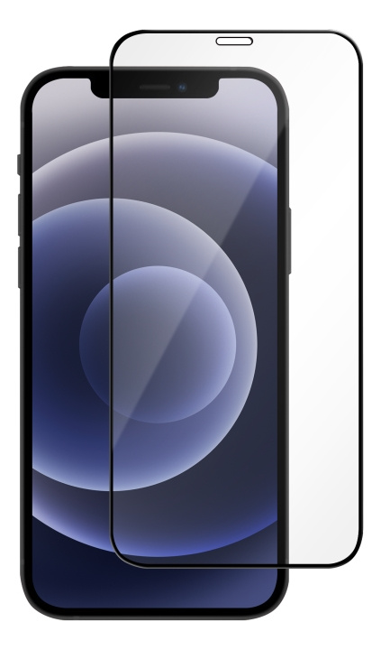 Essentials iPhone 12 mini, Tempered Glass, full fit, Black in de groep SMARTPHONE & TABLETS / Mobielbescherming / Apple / iPhone 12 Mini / Screen Protectors bij TP E-commerce Nordic AB (C16204)