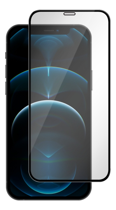 Essentials iPhone 12 Pro Max, Tempered Glass, full fit, Black in de groep SMARTPHONE & TABLETS / Mobielbescherming / Apple / IPL en laser / Screen Protectors bij TP E-commerce Nordic AB (C16205)
