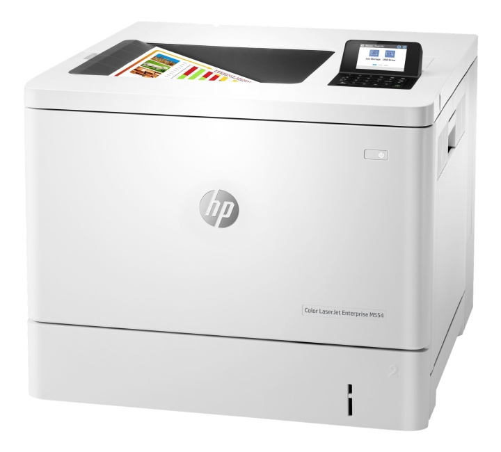 HP LaserJet Enterprise M554dn Laserprinter - Color - Laser in de groep COMPUTERS & RANDAPPARATUUR / Printers & Accessoires / Printers / Inkjetprinters bij TP E-commerce Nordic AB (C16386)