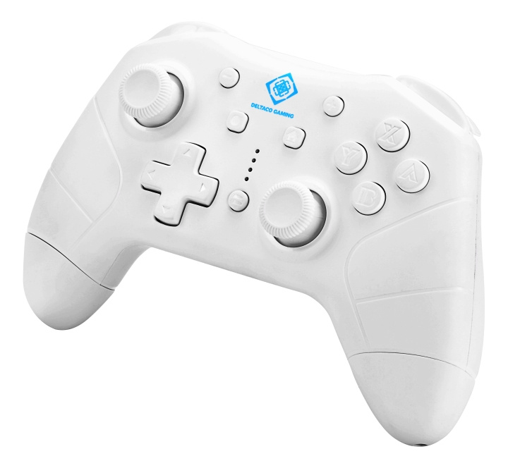 DELTACO GAMING Nintendo switch bluetooth controller, white in de groep HOME ELECTRONICS / Spelconsoles en accessoires / Nintendo Switch / Accessoires bij TP E-commerce Nordic AB (C16421)