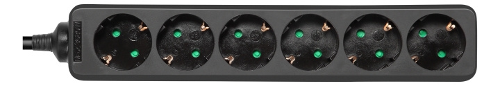 DELTACO outlet 6xCEE 7/3 1xCEE 7/7 5m black in de groep HUISHOUDEN & TUIN / Elektriciteit & Verlichting / Stekkerblokken bij TP E-commerce Nordic AB (C16450)