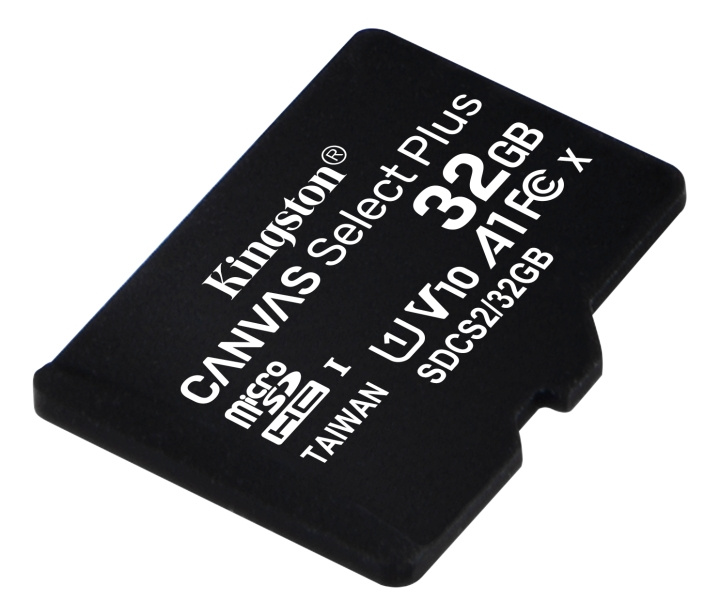 Kingston 32GB micSDHC Canvas Select Plus 100R A1 C10 1-pack w/o ADP in de groep HOME ELECTRONICS / Opslagmedia / Geheugenkaarten / MicroSD/HC/XC bij TP E-commerce Nordic AB (C16604)