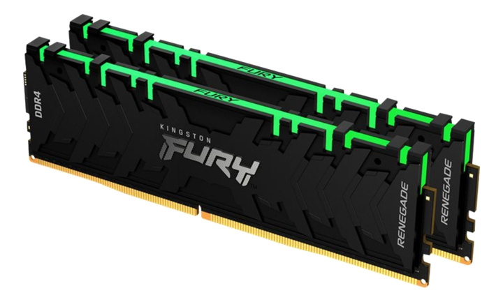 Kingston 16GB 3200MHz DDR4 CL16 DIMM (Kit of 2) FURY Renegade RGB in de groep COMPUTERS & RANDAPPARATUUR / Computeronderdelen / RAM-geheugen / DDR4 bij TP E-commerce Nordic AB (C16764)