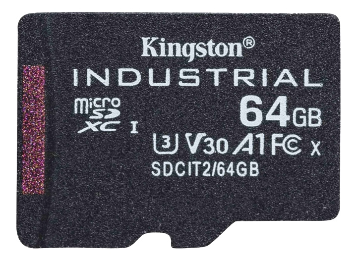 Kingston 64GB microSDXC Industrial C10 A1 pSLC Card w/o Adapter in de groep HOME ELECTRONICS / Opslagmedia / Geheugenkaarten / SD/SDHC/SDXC bij TP E-commerce Nordic AB (C16840)