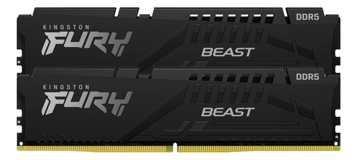 Kingston 32GB 4800MHz DDR5 CL38 DIMM (Kit of 2) FURY Beast Black in de groep COMPUTERS & RANDAPPARATUUR / Computeronderdelen / RAM-geheugen / DDR5 bij TP E-commerce Nordic AB (C16866)