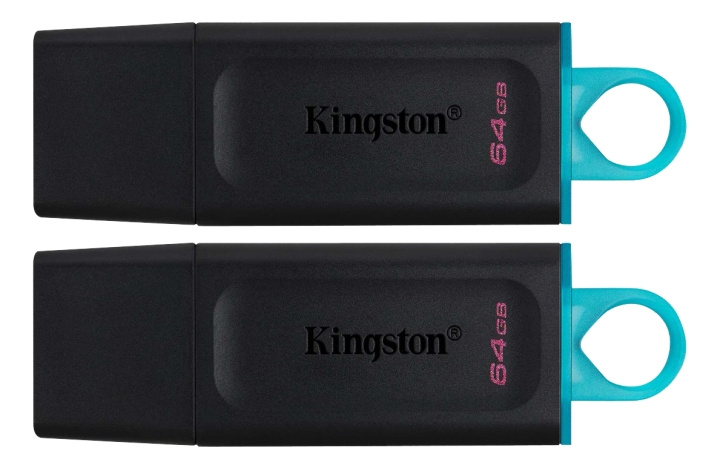 Kingston 64GB USB3.2 Gen 1 DataTraveler Exodia (Black + Teal) - 2 Pcs in de groep HOME ELECTRONICS / Opslagmedia / USB-geheugen / USB 3.2 bij TP E-commerce Nordic AB (C16905)