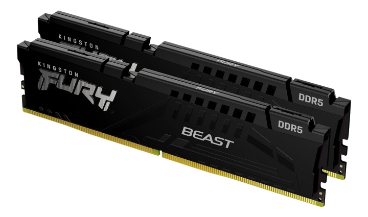 Kingston 16GB 5200MT/s DDR5 CL40 DIMM (Kit of 2) FURY Beast Black in de groep COMPUTERS & RANDAPPARATUUR / Computeronderdelen / RAM-geheugen / DDR5 bij TP E-commerce Nordic AB (C16906)